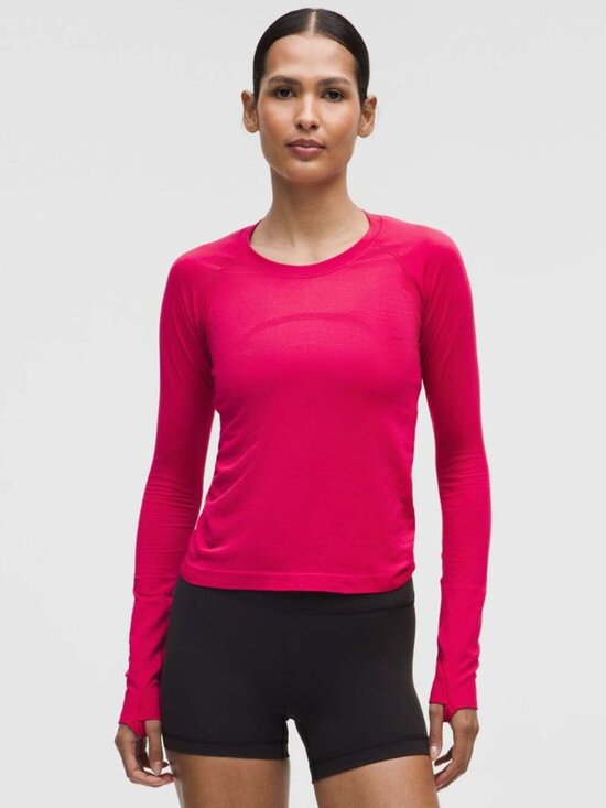 lululemon athletica Tops - lululemon Swiftly Tech Long-Sleeve Shirt 2.0 Waist Length Pink Dragonfruit 2025